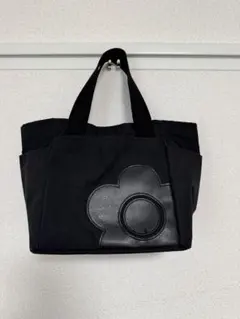 MARY QUANT デイジーシンプルポケット2 ミニトート 黒のサムネイル