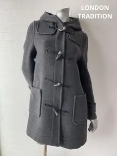 まめ様専用　ロンドントラディション　レディースダッフルコート グレー　34