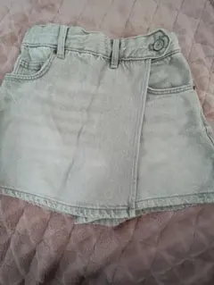 ZARA グレー デニム風ミニスカート