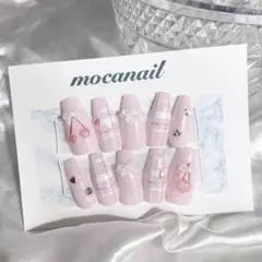 【現品】ネイルチップ 量産型 ワンホン ピンク スナ系 さくらんぼ ガーリー