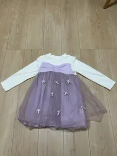 チュールワンピース　チュニック　ドレス　リボン