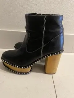 moussy サイドゴアウッドソールブーツ