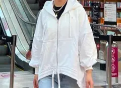 ディーゼル　ホワイト ジップアップ パーカー