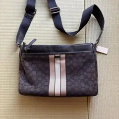 COACH ストライプバッグ　メッセンジャーバック