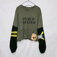ハロウィン『古着リメイクフリルTシャツ』No.980