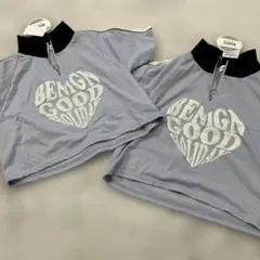 新品！キッズ子ども女の子トップスクロップド半袖Tシャツ140.150センチリンク