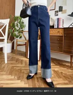 ロールアップデニムパンツ