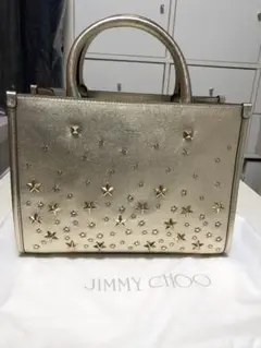 JIMMY CHOO ゴールド レザー ハンドバッグのサムネイル