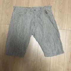 EVISU ショートパンツ　ハーフパンツ　ヒッコリー柄のサムネイル