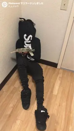 ブラック ストレートデニム パンツ swag drip brrrsos us