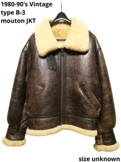 重量感＆雰囲気抜群！ビッグサイズ！B-3肉厚ムートンフライトジャケット