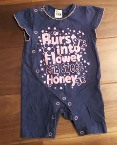 eaB べべ ロンパース 70cm ネイビー