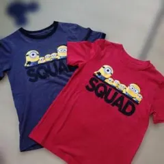 ミニオンズ　Ｔシャツ（赤系、グレー系）　２枚セットのサムネイル