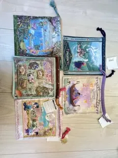 ファンタジースプリングス　ティンカーベル　ラプンツェル　アナ雪　ミッキー　巾着