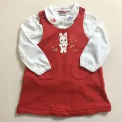 ミキハウス 90cm ジャンパースカート／ブラウス セット