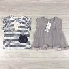 プティマイン ネコ チュール トップス 80