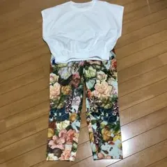 【TED BAKER】花柄パンツ フラワープリント テーパード ボタニカル 春夏のサムネイル