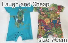 Laugh and Cheap ラフアンドチープ 半袖 ロンパース 2点SET