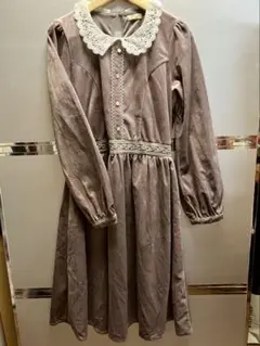 axes femme ピンク 長袖ワンピース