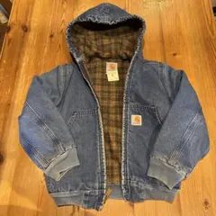 希少Carhartt デニムジャケット アクティブジャケット　ヴィンテージキッズ