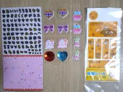 未使用　リラックマシール　凸文字シール　パーテー12個シール