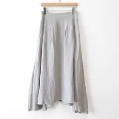 RCW キャナルジーン リネンタックロングスカート フレア カットオフ