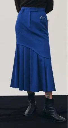 UNITED TOKYO バイカラーリバーシブルスカート インディゴブルー