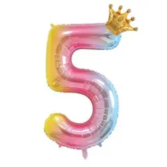 【5】数字 バルーン アルミ風船 32インチ バルーン パーティー 誕生日