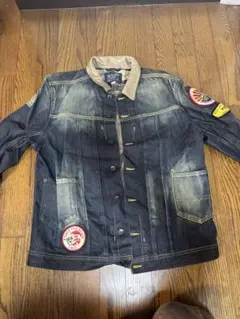 Diesel Industry パッチ付きデニムジャケット XXL