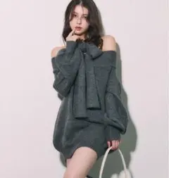 Multi-wayマルチウェイチョーカールーズオフショルニット