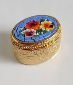 ベネチアンガラス ミルフィオリ 小皿 小物入れ ガラス工芸 イタリア製