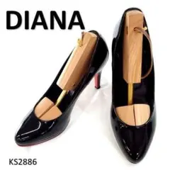 ダイアナ　エナメル　レッドソール　プラットフォーム　アーモンドトゥ　23.5cm
