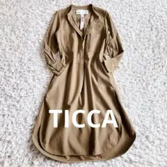 TICCA】ティッカ リネン100% ロングシャツワンピース 2way - メルカリ