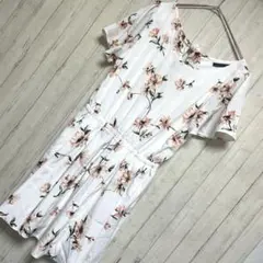 Heather ヘザー　花柄ワンピース　フラワープリント 半袖スカート　Fのサムネイル