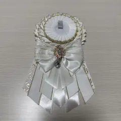 痛ロゼット 白 金 ゴールド ホワイト ロゼット　痛バ　缶バッジ　ゴージャス
