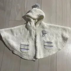 ジェラートピケ　ベビーポンチョ 70-80 アイボリー