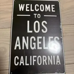 アメリカ看板 ブリキ看板 LOS ANGELES インテリア雑貨 A4サイズ