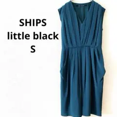 SHIPS little black フォーマルワンピース S グリーン 深緑