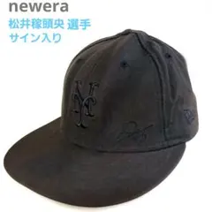 NewEra　Mets　キャップ　日本　国旗　ロゴ　松井稼頭央　サイン　刺繍