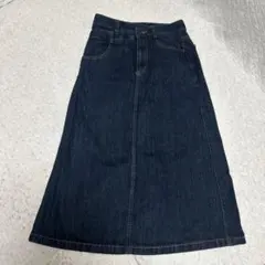 値下げ！GU デニム Aライン ロングスカート S