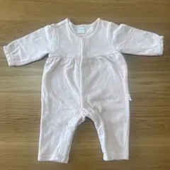 バースデイ ウサギ柄ロンパース ピンク50~60センチ