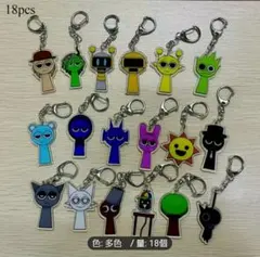 新品 スプランキー18個 2Dフラットキーチェーン ＆ キーホルダー12個セット