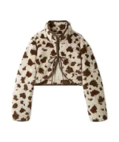 lilybrown リボンボアコート 牛柄