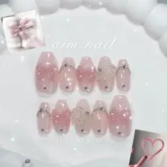 ネイルチップ オーダー ワンホン 韓国 マグネット フレンチガーリー 3d 蝶々 ネイルチップ オーダー ワンホン 韓国 マグネット フレンチガーリー 3d