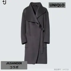 UNIQLOカシミヤブレンドノーカラーコート グレー　+J ジルサンダー