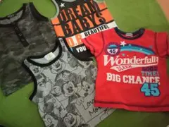 男の子用タンクトップ半袖4枚セット