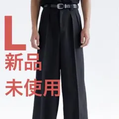 SINSS ワイドストレートスラックス（セットアップ可能） ブラック　L