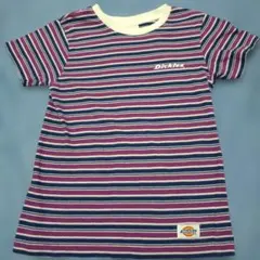Dickies ボーダー Tシャツ パープル ×ネイビー　140のサムネイル