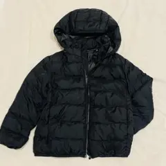 UNIQLO ライトウォームパデットパーカ ダウン フード　黒　120