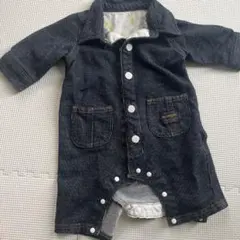 ストライプデニム風ロンパース 50~60